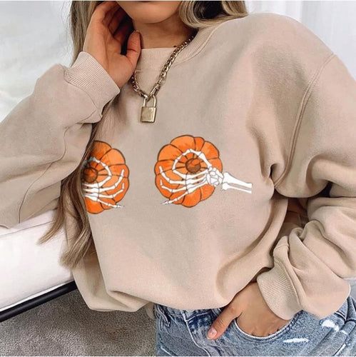 Damen Sweatshirt mit künstlerischem Print Drune