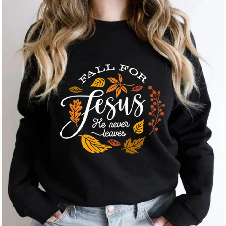Damen Sweatshirt mit inspirierendem botanischem Herbstmotiv und angenehm weichem Innenfutter Drune