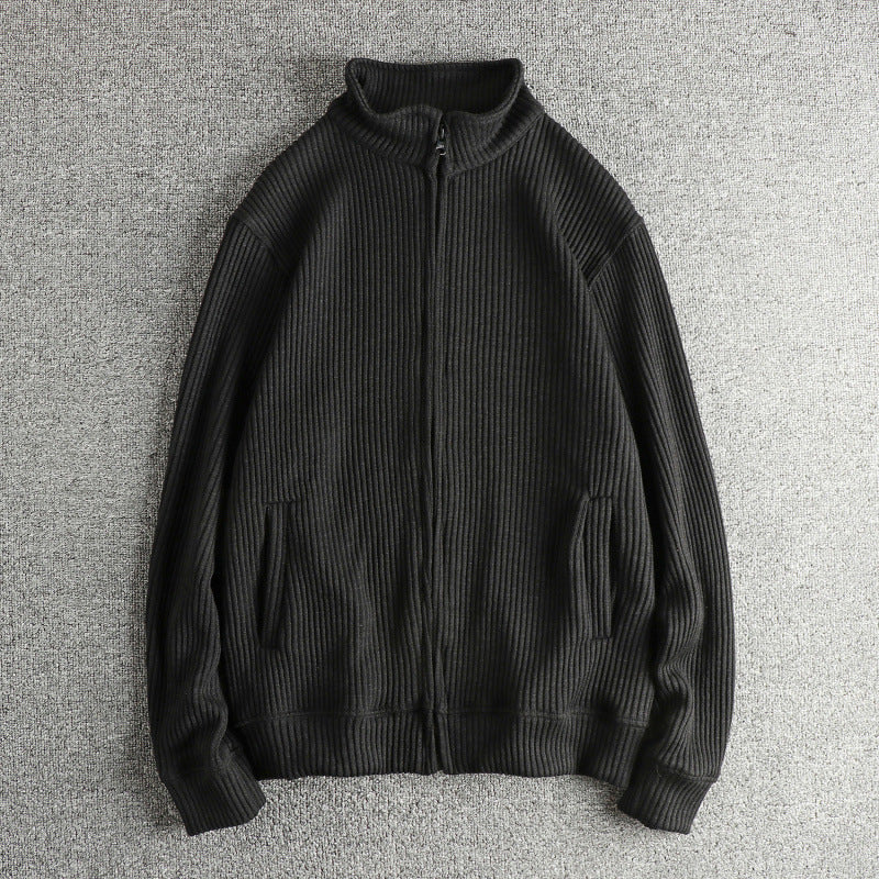 Damen Strickjacke mit hohem Kragen und praktischen Taschen Drune