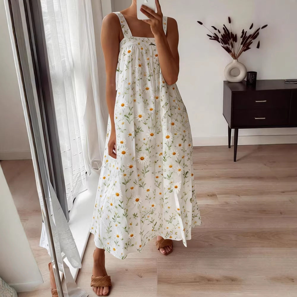 Damen Maxikleid mit floralem Muster und luftiger Passform Drune