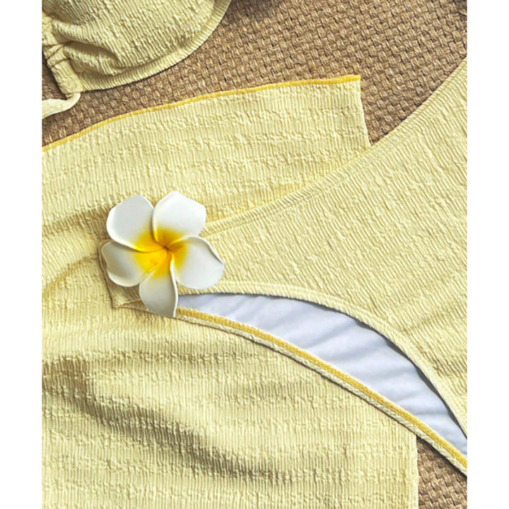 Damen Badeanzug-Set mit elegantem Bandeau-Oberteil und hoch geschnittenem Unterteil Drune