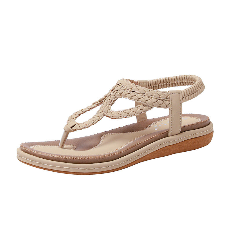 Damen geflochtene Sandalen mit anatomisch geformtem Fußbett Drune