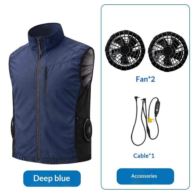 Unisex nan ergonomische Kühlweste mit integrierten Ventilatoren und Akkuanschluss Drune