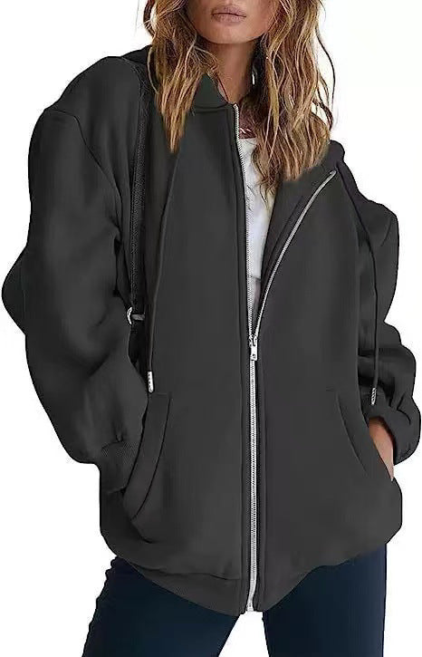 Damen Kapuzenjacke im oversized Schnitt mit praktischen Taschen Drune