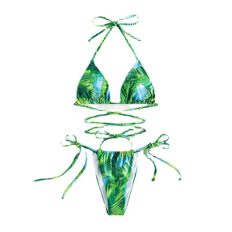 Damen Triangel-Bikini mit raffiniertem Wickeldesign Drune