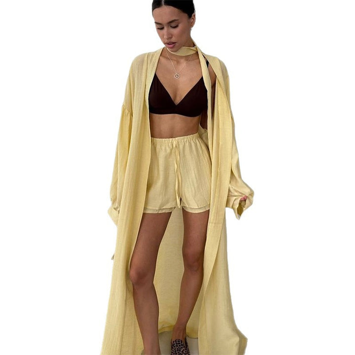 Damen elegantes und luftiges Kimono-Set Drune