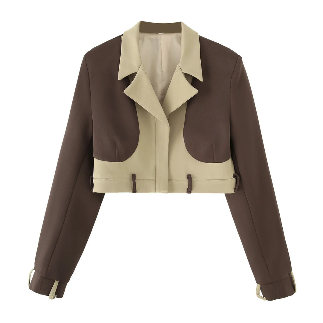 Damen cropped Blazer- und Hosen-Ensemble Drune