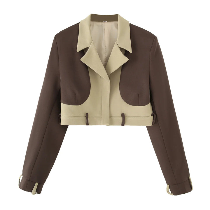 Damen cropped Blazer- und Hosen-Ensemble Drune