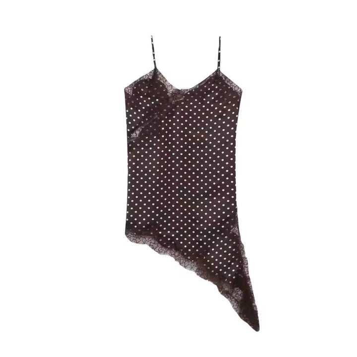 Damen asymmetrisches Spaghetti-Top Drune
