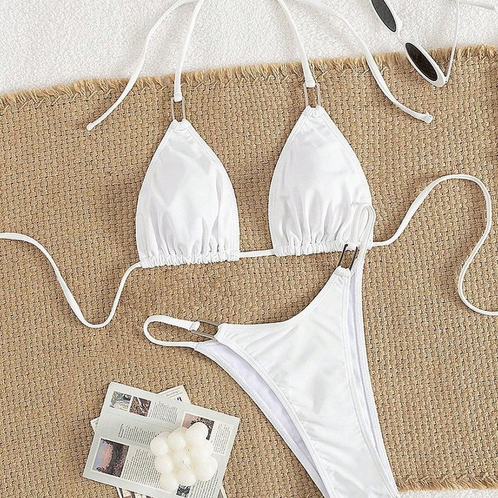 Damen Triangel-Bikini mit eleganten Rüschen Drune