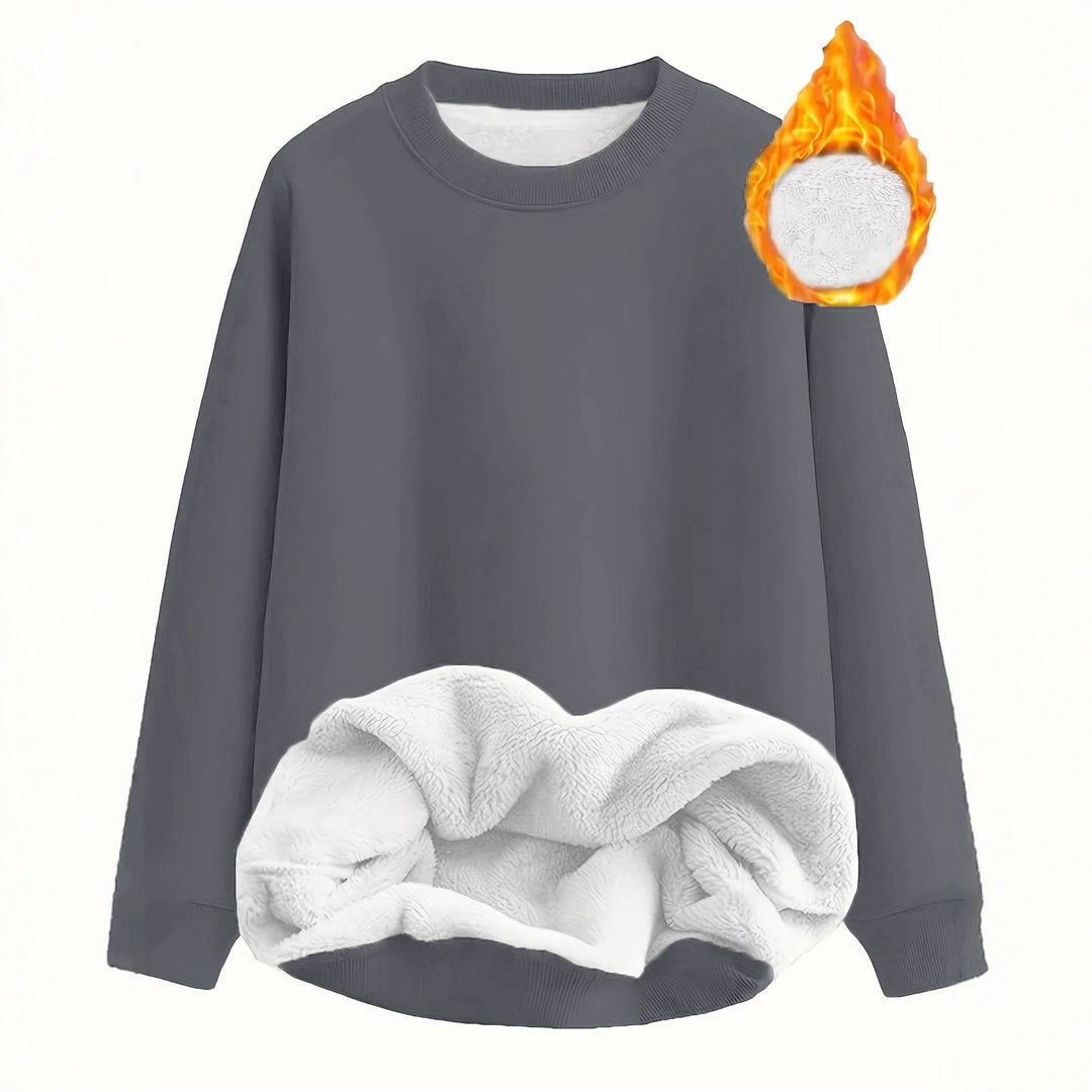 Damen Wärmendes Sweatshirt mit flauschigem Innenfutter Drune