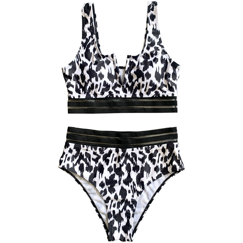 Damen Hochgeschnittener Bikini mit sportivem Design und eleganten Akzenten Drune