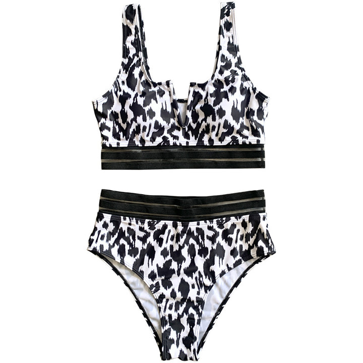 Damen Hochgeschnittener Bikini mit sportivem Design und eleganten Akzenten Drune