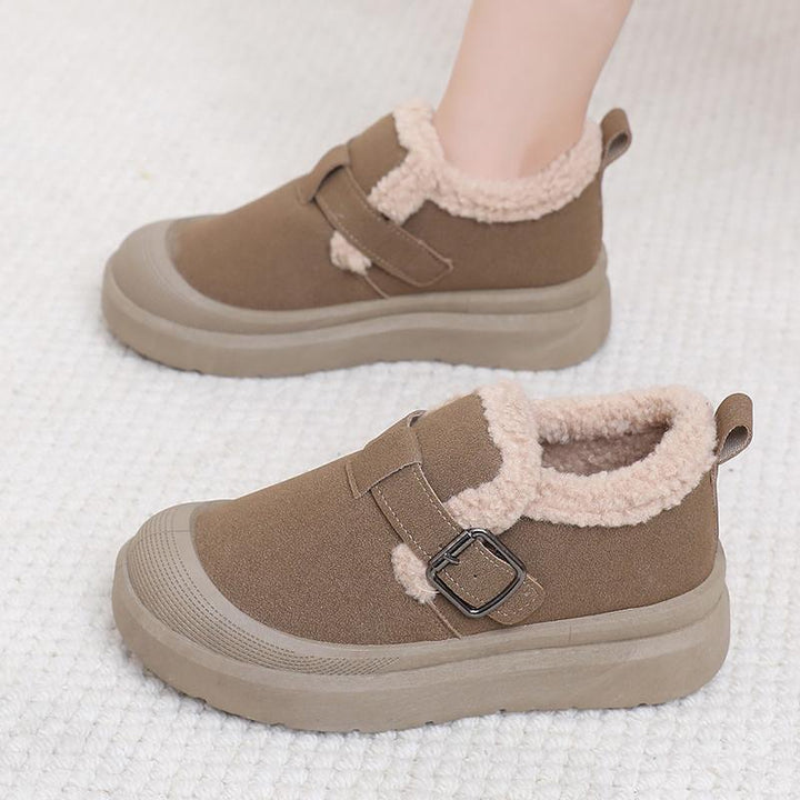 Damen Warmgefütterte Slip-On Sneakers mit verstellbarem Riemen Drune