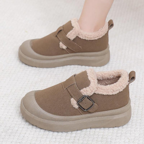 Damen Warmgefütterte Slip-On Sneakers mit verstellbarem Riemen Drune