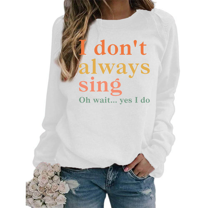 Damen Sweatshirt mit kreativem Spruch und bequemer Passform Drune