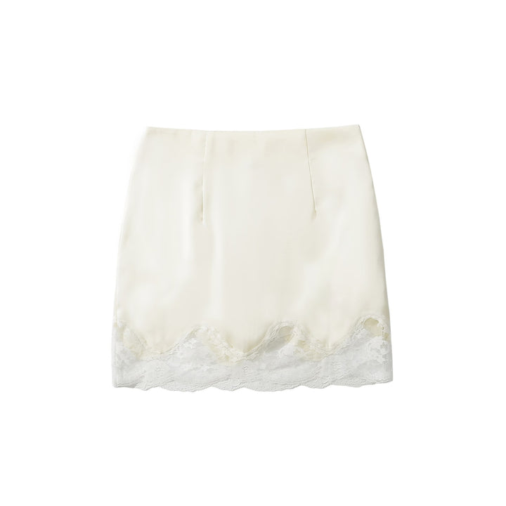 Damen Minirock mit raffiniertem Spitzenbesatz und elegantem Schnitt Drune
