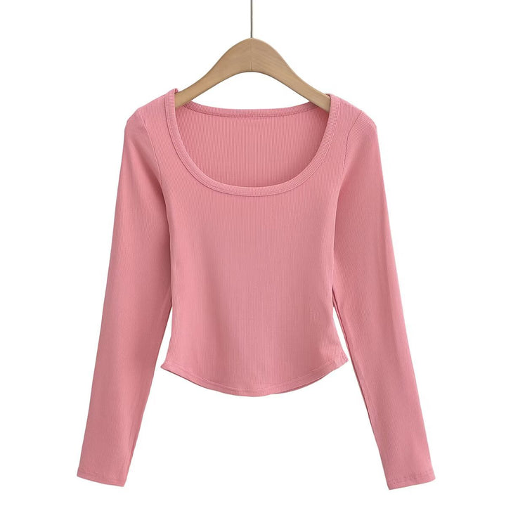 Damen Langarmshirt mit elegantem Rundhalsausschnitt und feiner Rippstruktur Drune