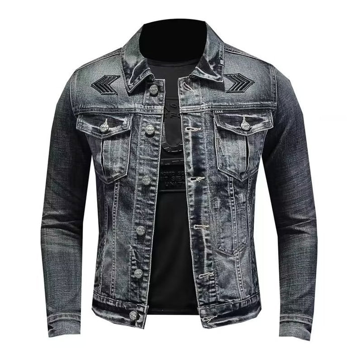 Drune | Lässige Jeansjacke Für Männer Im Vintage Stil