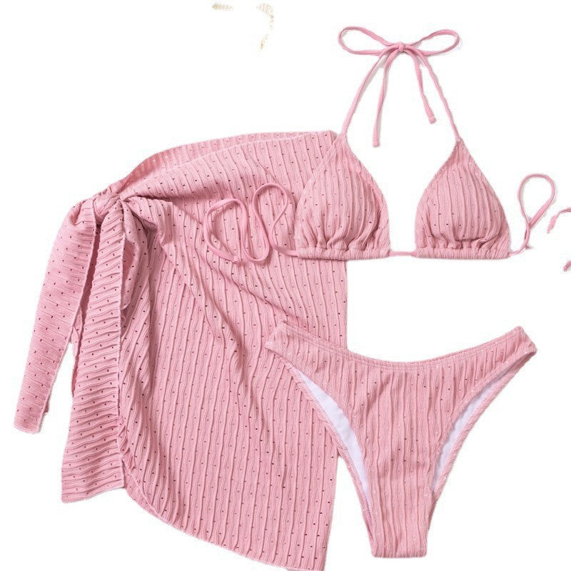 Damen Bikini-Set mit raffiniertem Wickelrock und gefältelten Details Drune