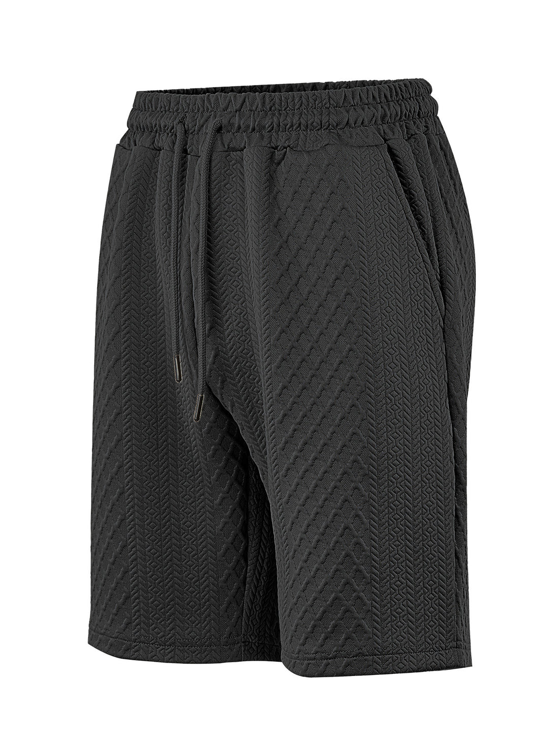 Herren nan strukturierte Lounge-Shorts mit Elastikbund Tunnelzug und seitlichen Eingrifftaschen Drune