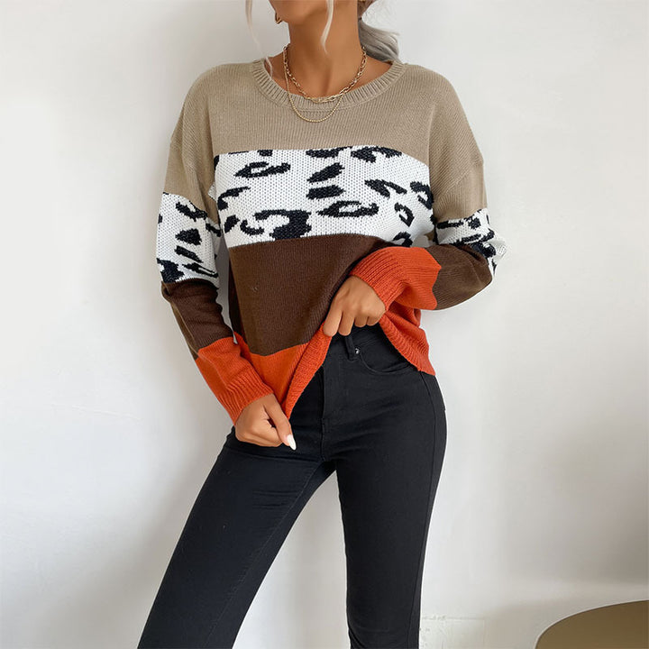 Damen modischer Strickpullover mit einzigartigem Muster und lässigem Schnitt Drune