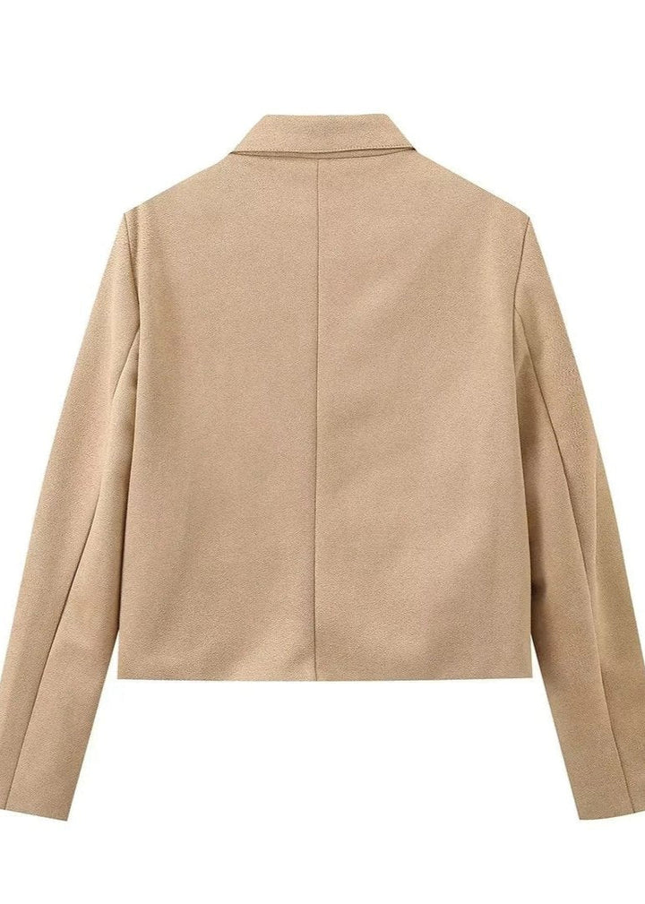 Drune | Camel Boxy Wolljacke