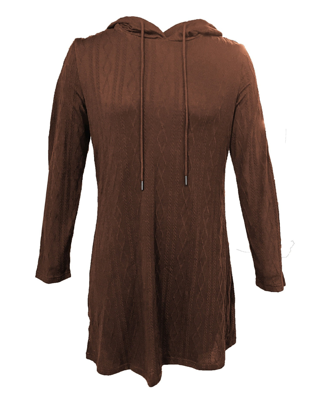 Damen Kapuzenkleid mit strukturiertem Strickmuster und lässigem Schnitt Drune