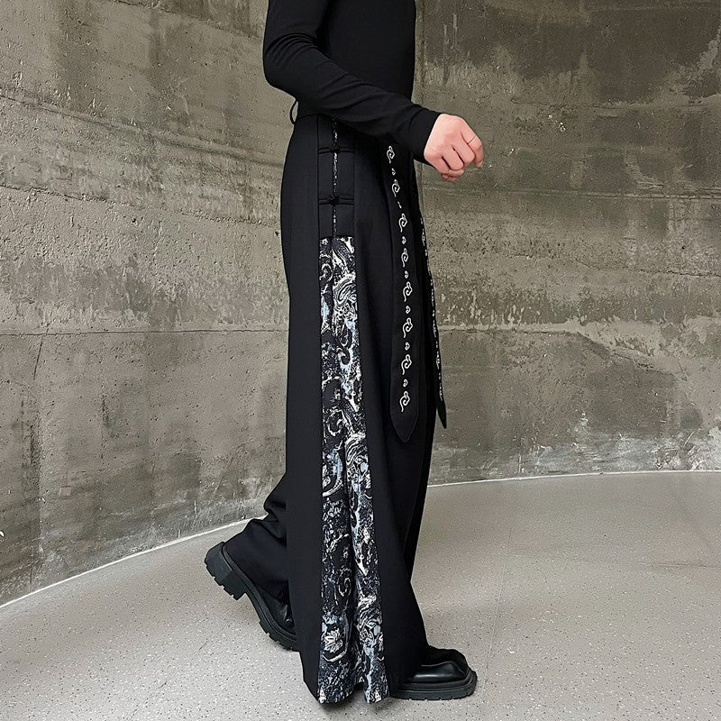 Herren weite Hose mit eleganten Seitenakzenten Drune