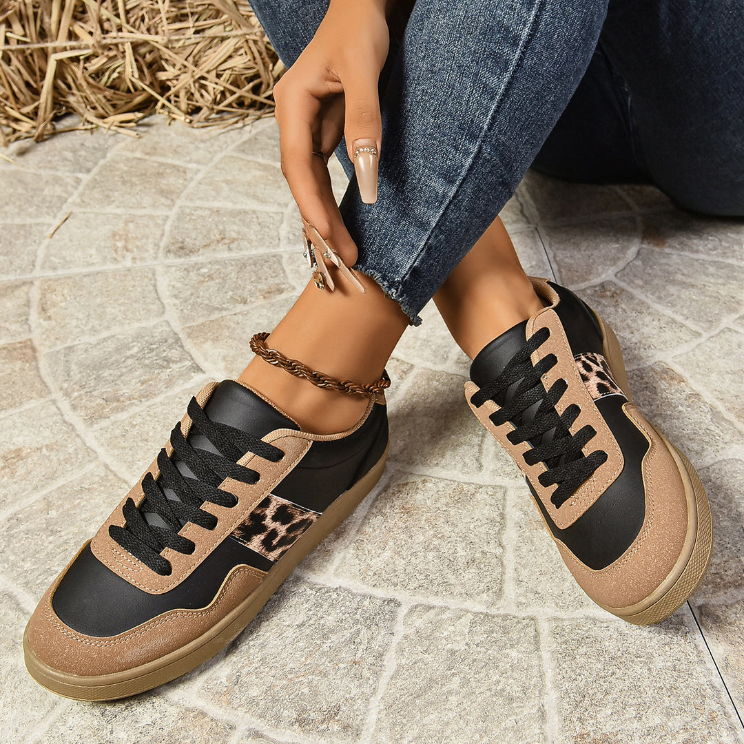 Damen Stilvolle Tierdruck Sneaker Drune