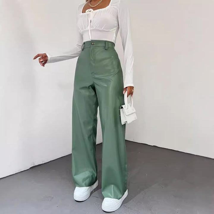 Damen Weite Hochbundhose aus leichtem Material mit eleganter Passform Drune