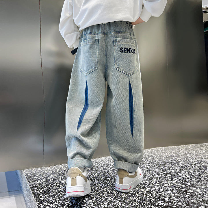 Herren weite Jeans mit modernem Schnitt und kreativen Details Drune