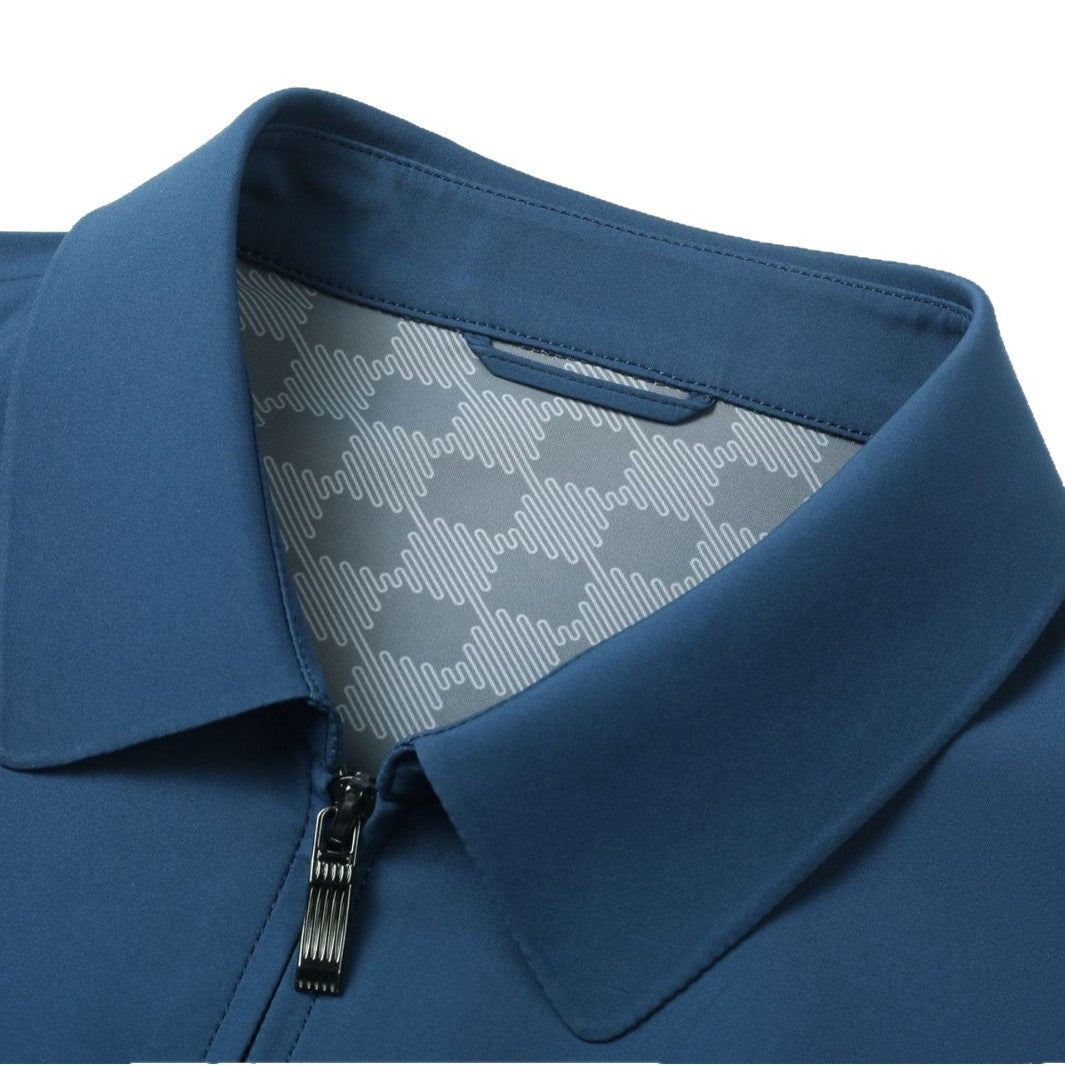 Herren leichte Sportjacke mit elegantem Stehkragen und praktischen Taschen Drune