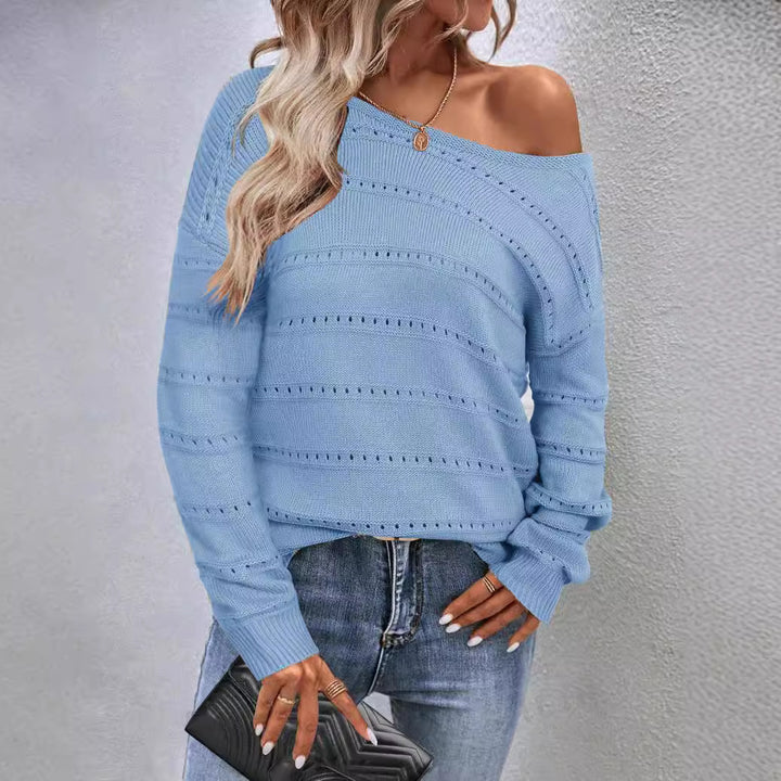 Damen Strickpullover mit luftiger Struktur und weit geschnittenem Design Drune