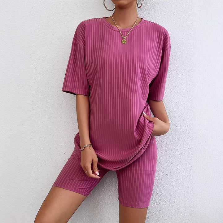 Damen Sportliches Kurzarm-Kleid mit integriertem Radlerhose Drune
