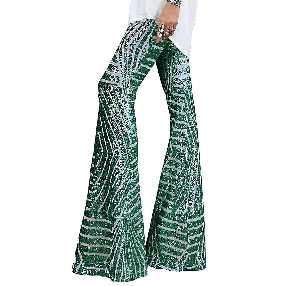 Drune | Glitzer Schlagpaillettenhose