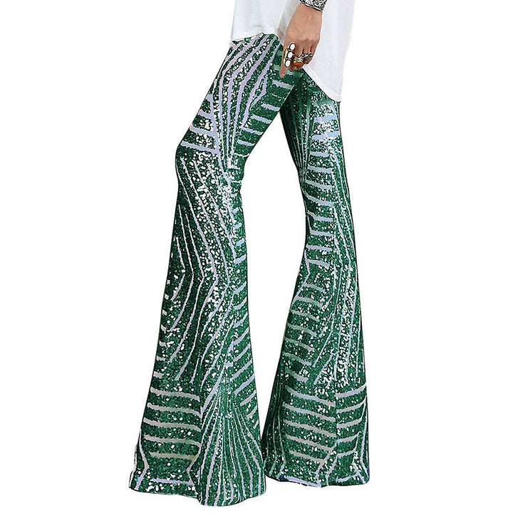 Drune | Glitzer Schlagpaillettenhose