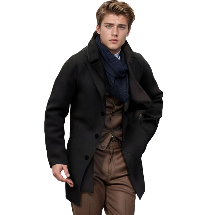 Herren lässiger Dufflecoat mit schickem Stehkragen und praktischen Taschen Drune
