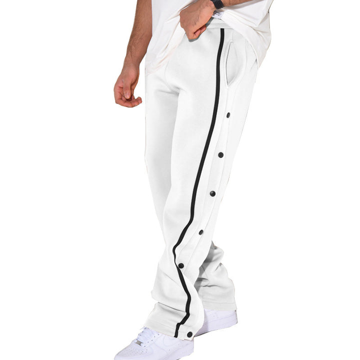 Herren Sportliche Jogginghose mit Druckknopfdetails an der Seite Drune