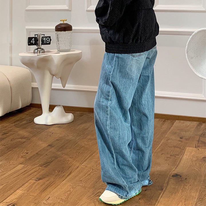 Damen lässige und weit geschnittene Jeanshose Drune