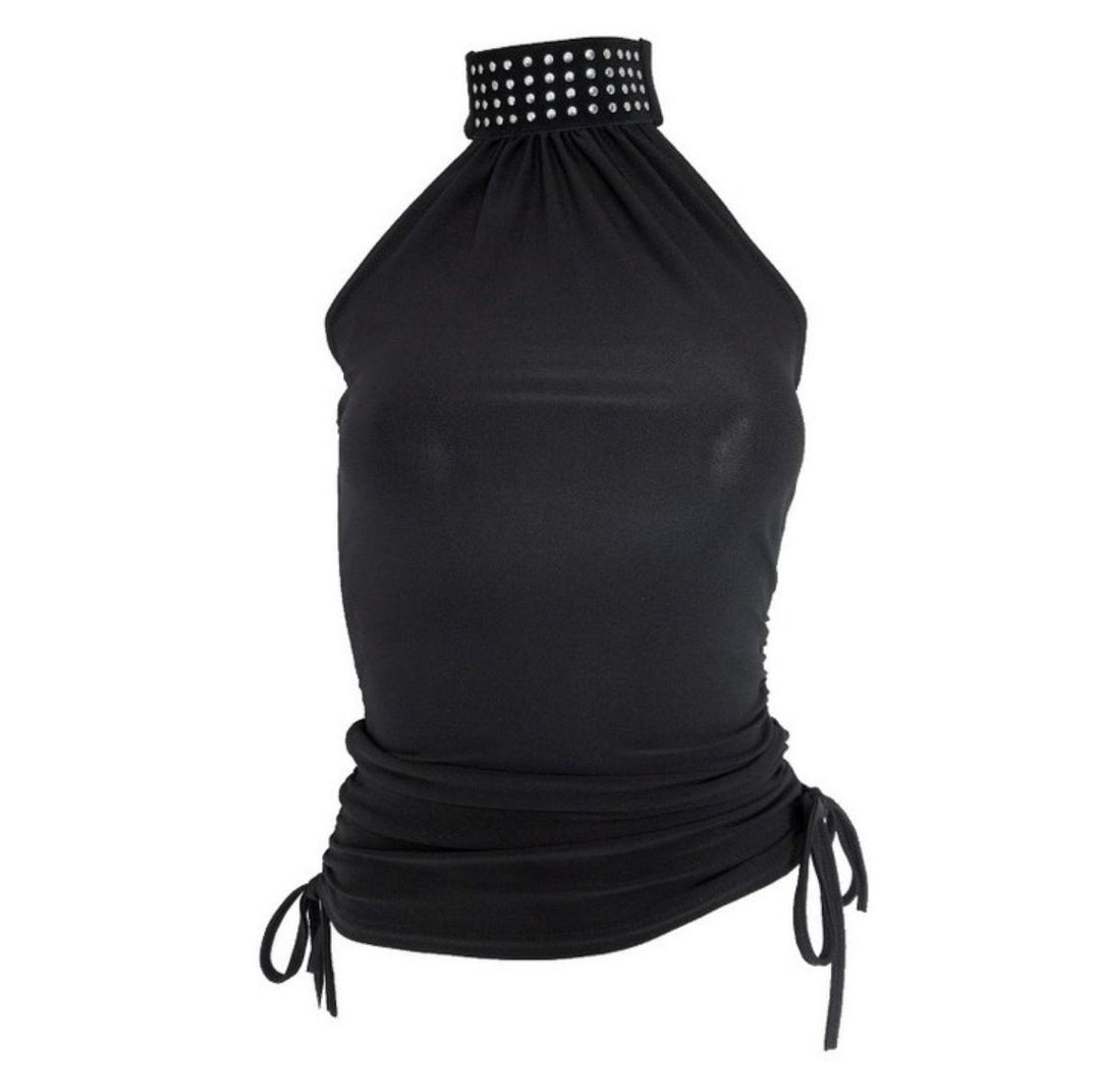 Damen Hochgeschlossenes Top mit Rüschendetails Drune