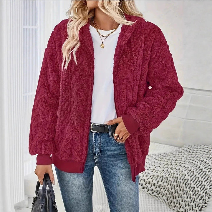 Damen Fleece-Jacke mit Struktur Drune