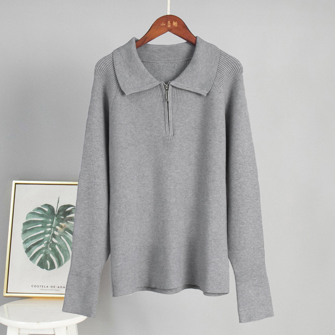 Damen Rippstrickpullover aus weichem Baumwollmix Drune