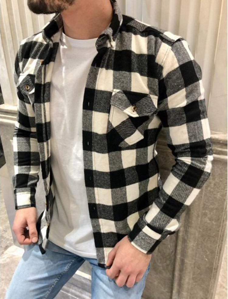 Drune | Hemd Karierter Flanell Relaxed Fit Langärmelig Mit Brusttaschen