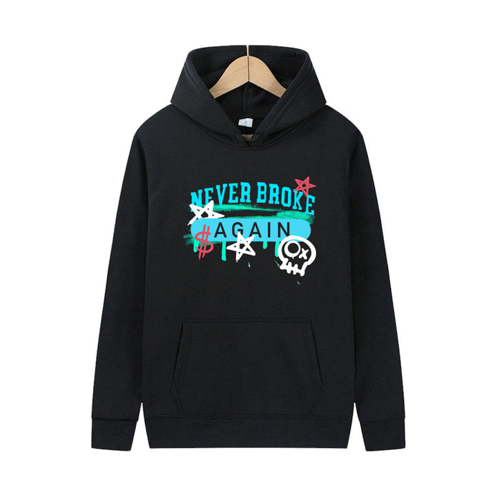 Damen Kapuzenpullover mit kreativem Motiv und Kängurutasche Drune