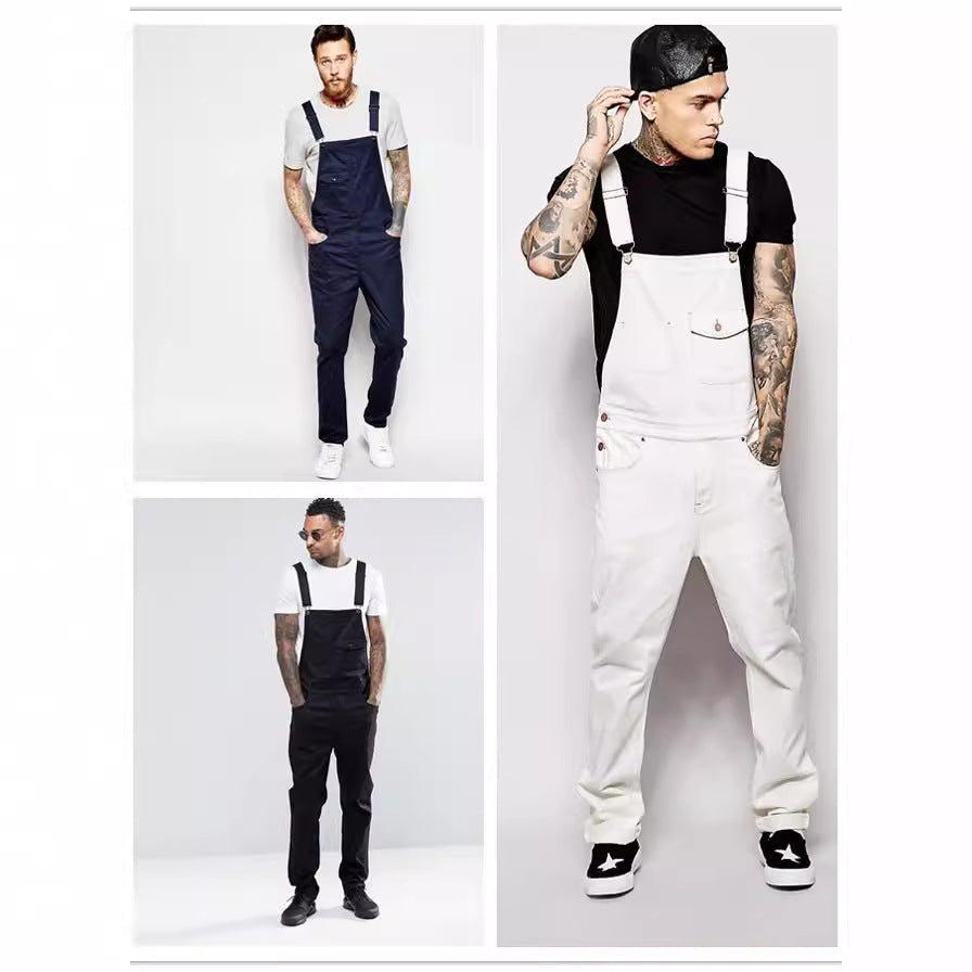 Herren Latzhose aus robustem Denim mit praktischen Taschen Drune