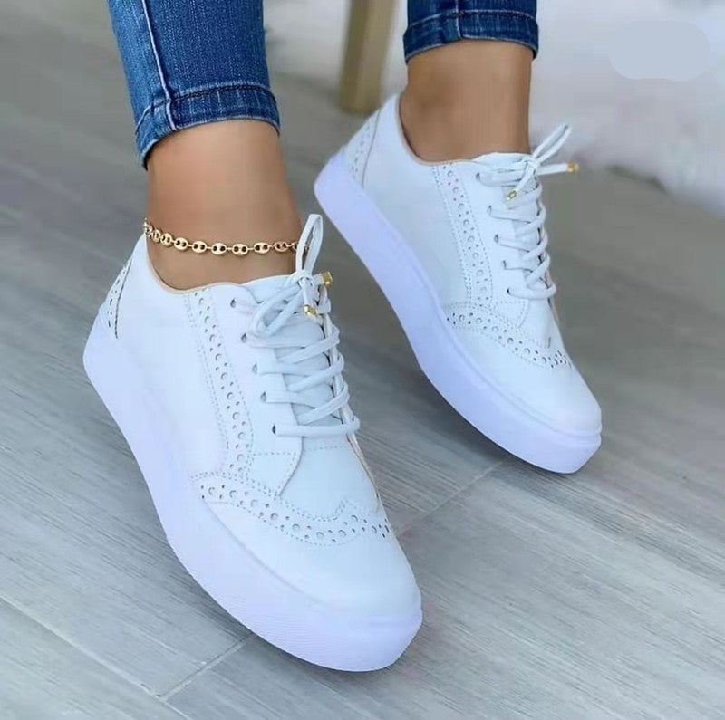 Damen modische Sneaker mit eleganten Brogue-Details Drune
