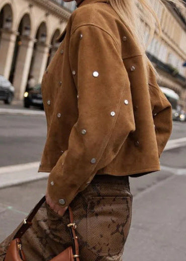 Drune | Wildleder Ge cropped Jacke
