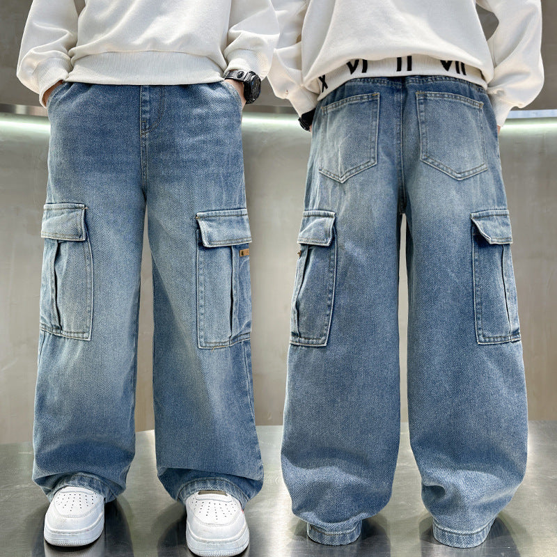 Herren Cargo-Jeans mit lässigem Schnitt und funktionalen Taschen Drune
