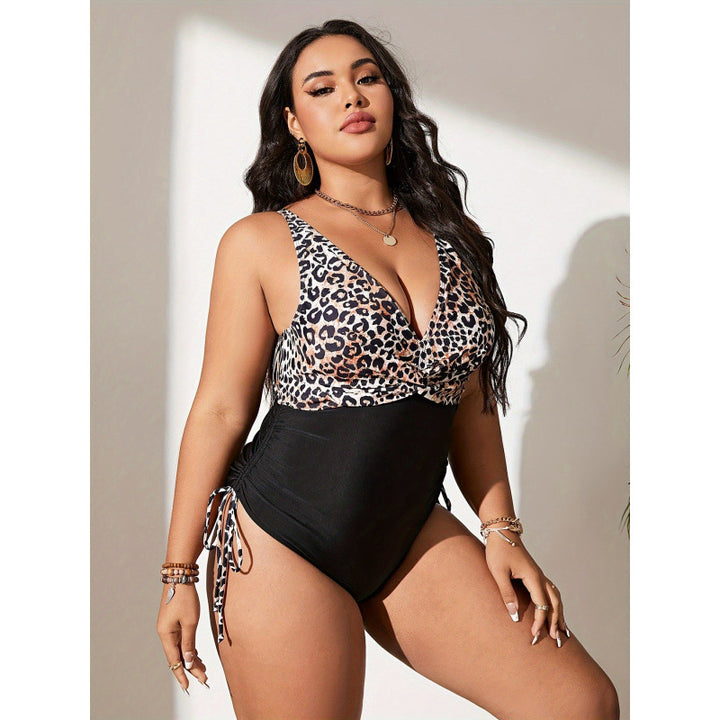 Damen Einteiler Badeanzug mit animalischem Print und figurformendem Design Drune